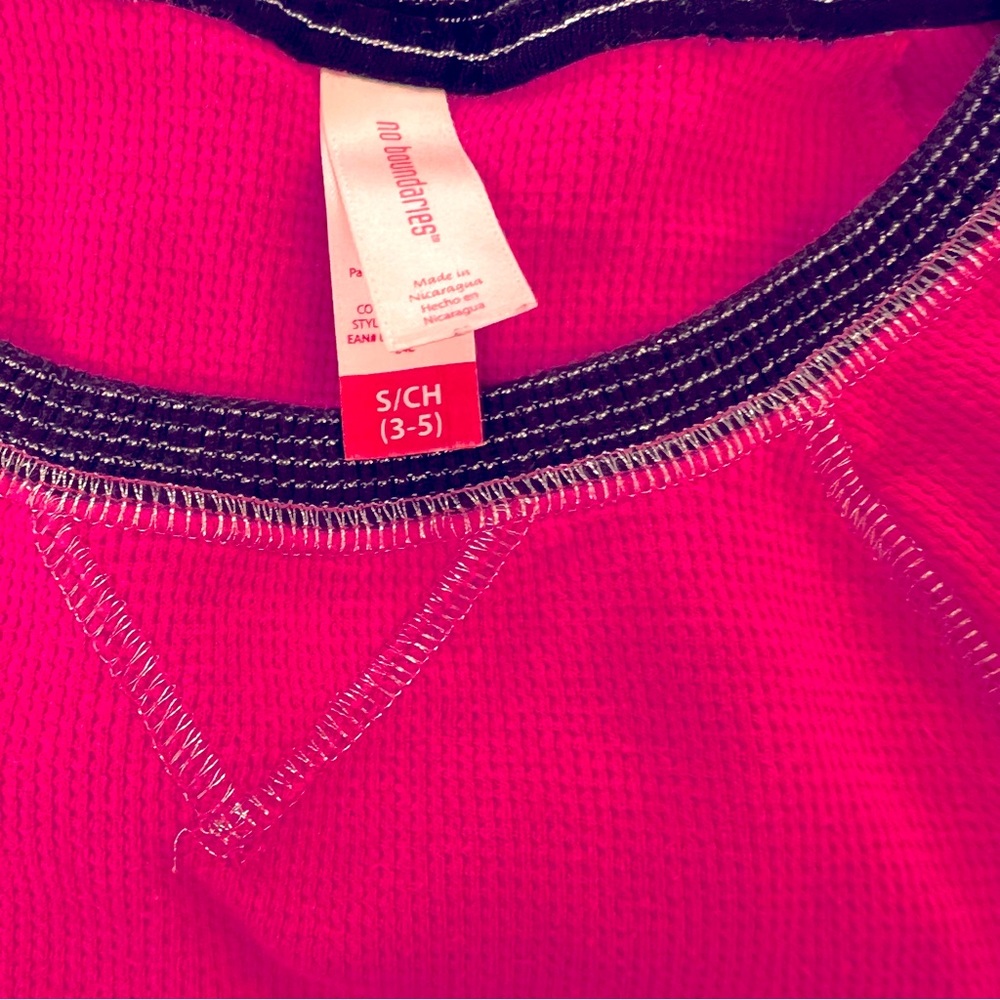 Pajamas Size Small Pink, black with silver detail.